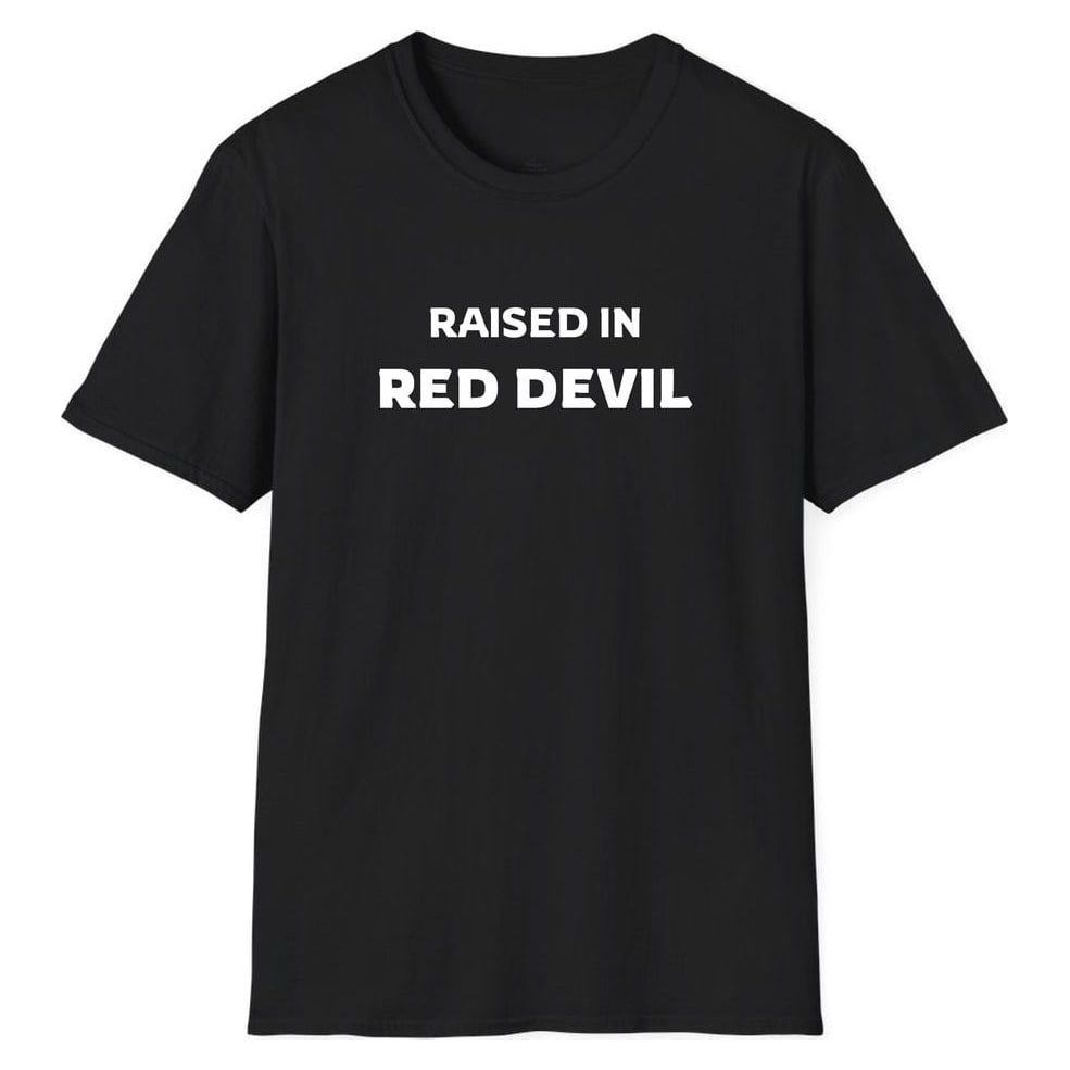 RAISED IN Red Devil — Unisex Softstyle T-Shirt