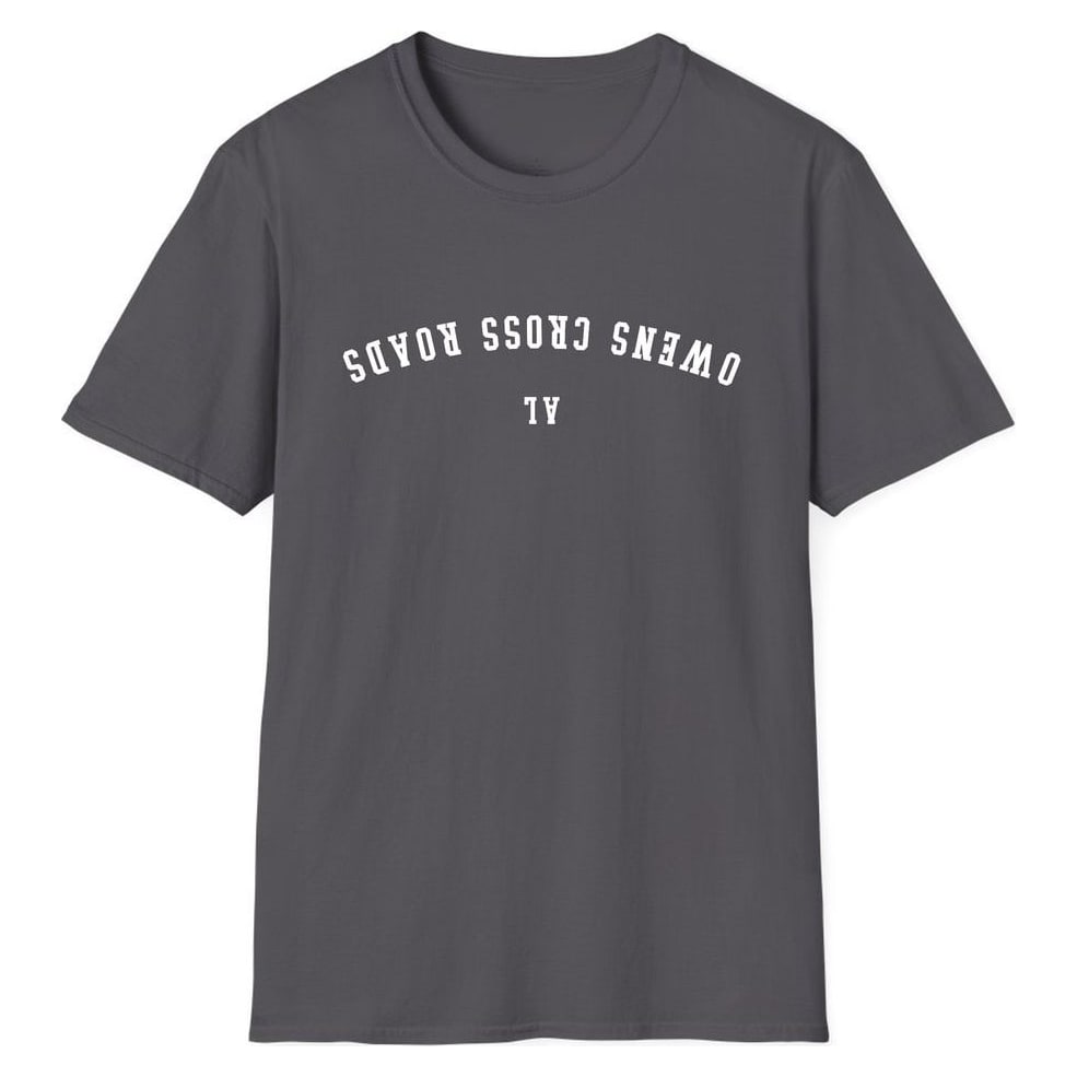 OWENS CROSS ROADS ALABAMA ARCHED - UPSIDE DOWN — Charcoal