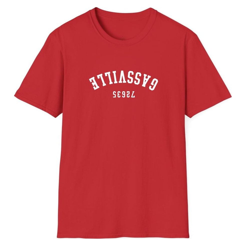 GASSVILLE 72635 ARCHED - UPSIDE DOWN — Red