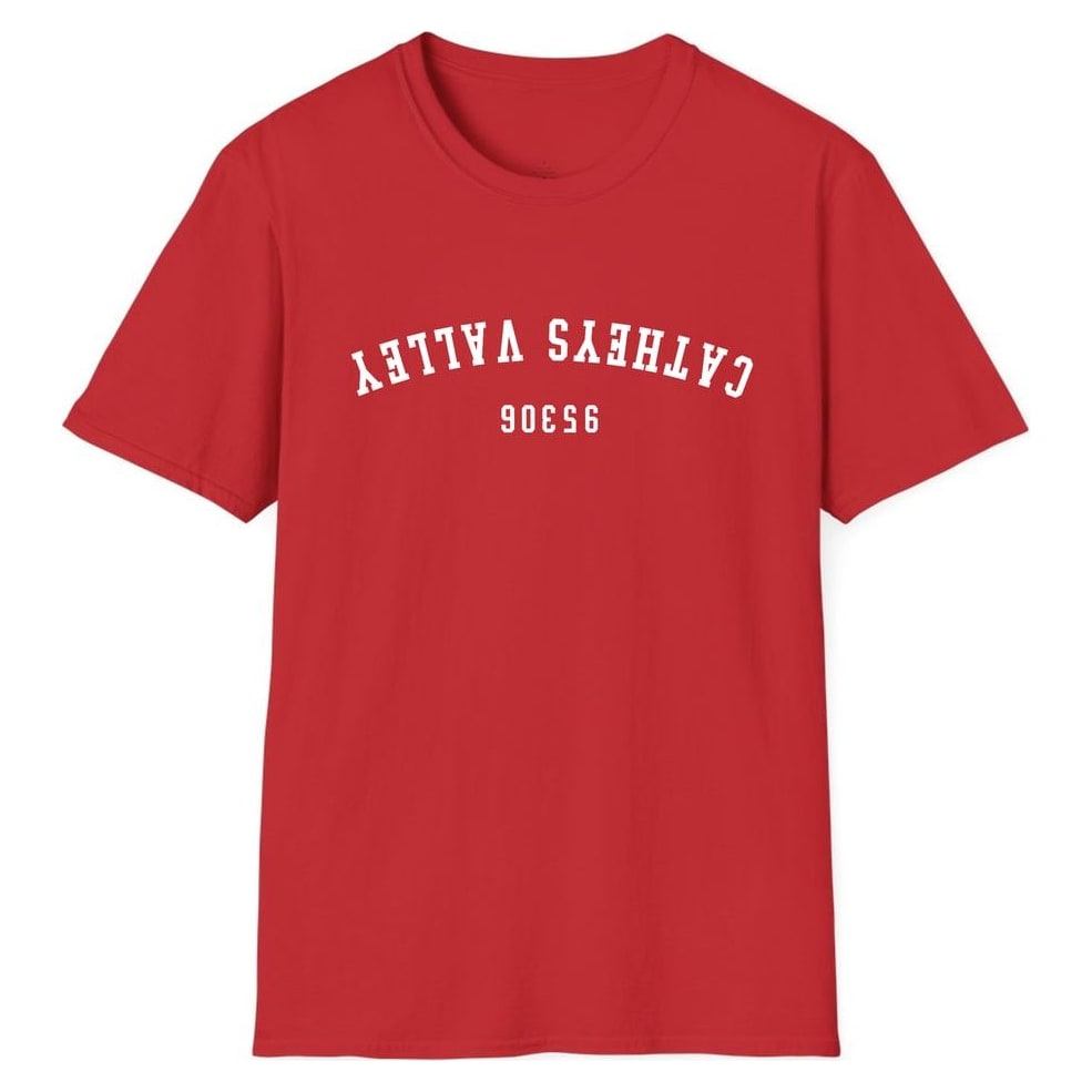CATHEYS VALLEY 95306 ARCHED - UPSIDE DOWN — Red