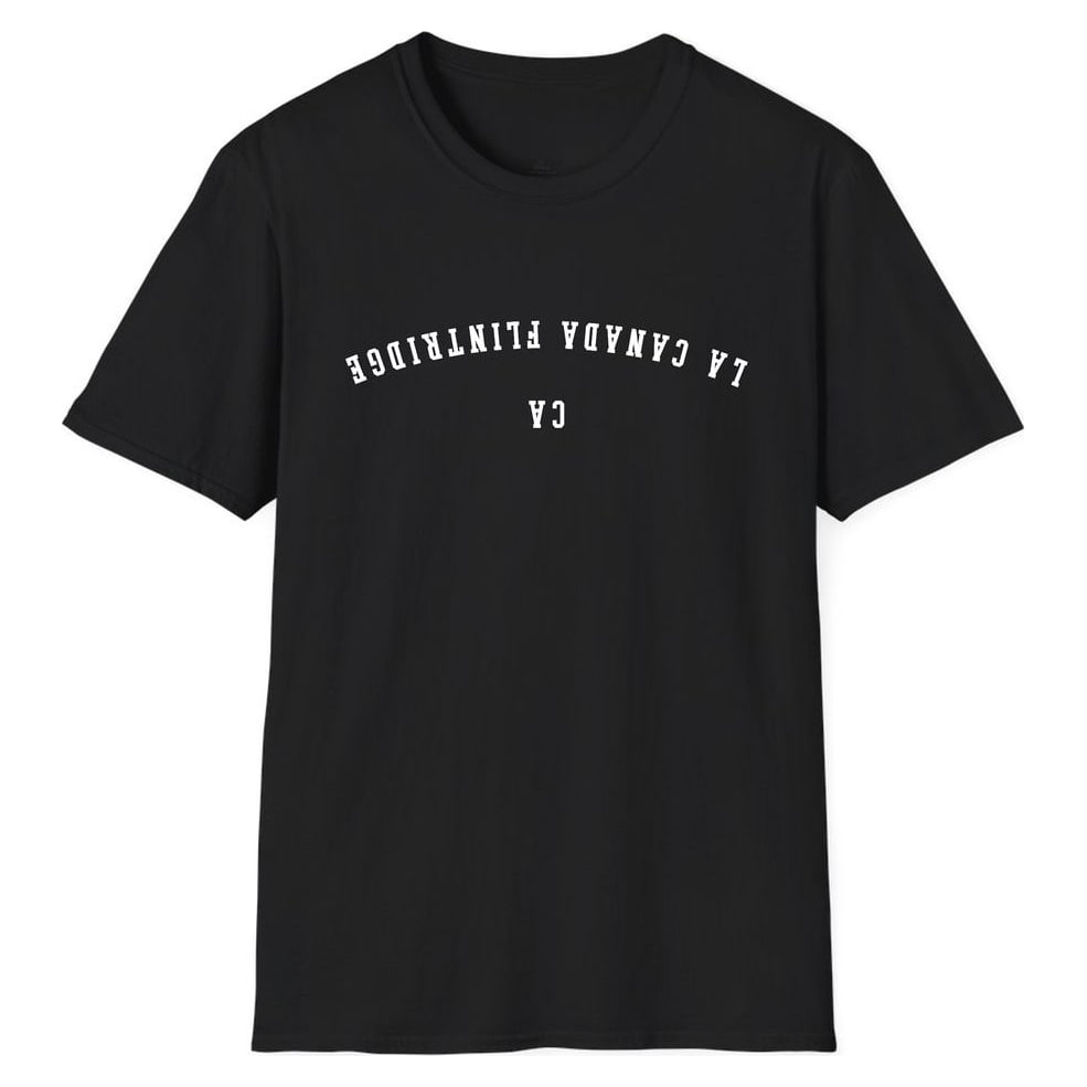 La Canada Flintridge CALIFORNIA ARCHED - UPSIDE DOWN — Unisex Softstyle T-Shirt