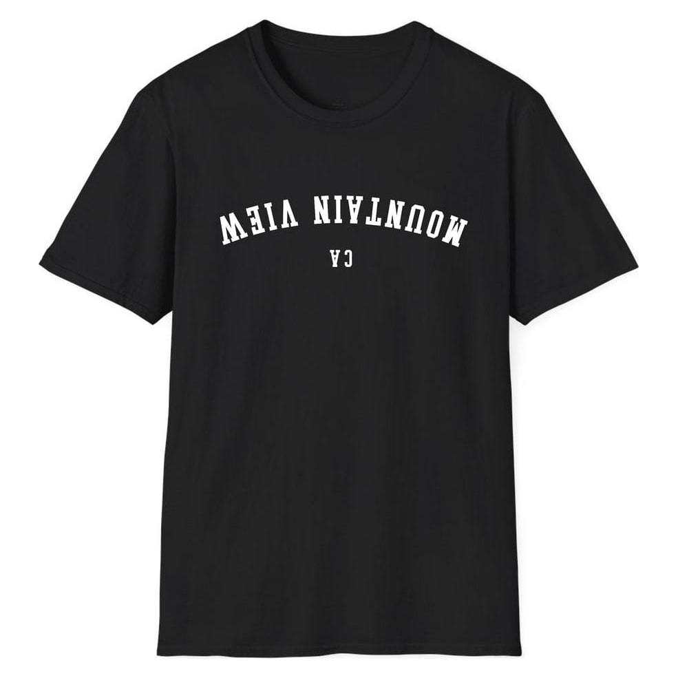 Mountain View CALIFORNIA ARCHED - UPSIDE DOWN — Unisex Softstyle T-Shirt
