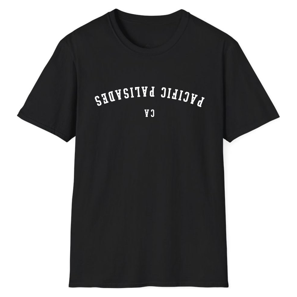 Pacific Palisades CALIFORNIA ARCHED - UPSIDE DOWN — Unisex Softstyle T-Shirt