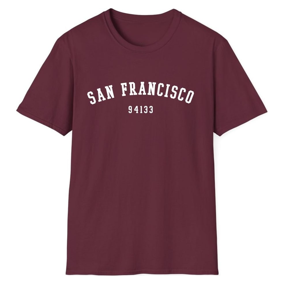 San Francisco 94133 Arched — Maroon