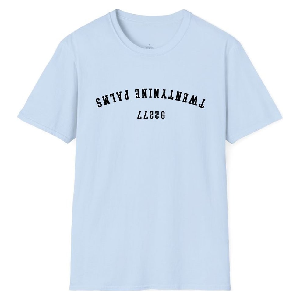 TWENTYNINE PALMS 92277 ARCHED - UPSIDE DOWN — Light Blue