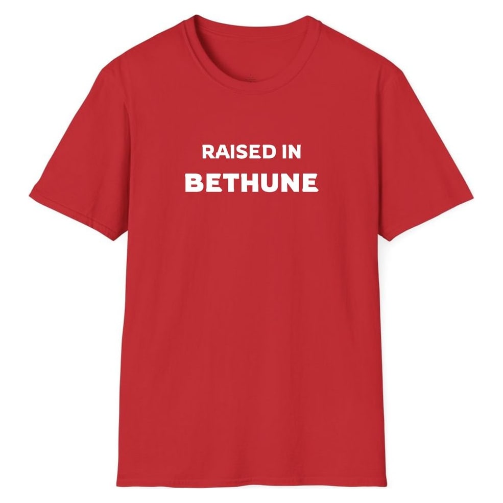 RAISED IN BETHUNE — Red