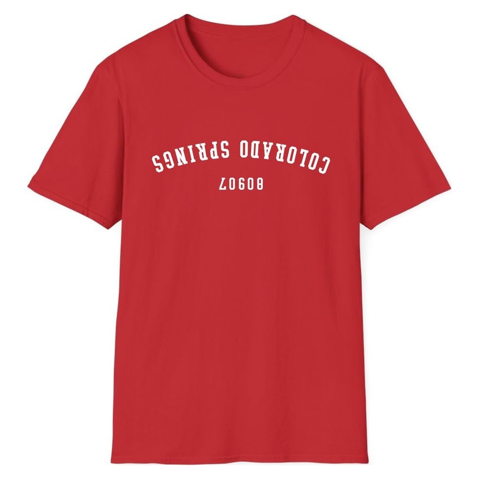 Colorado Springs 80907 Arched - Upside Down — Red