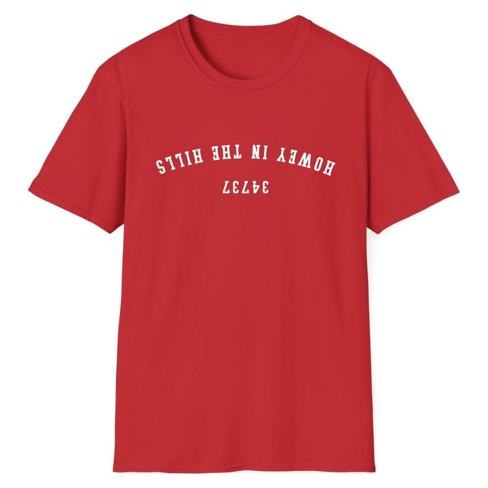HOWEY IN THE HILLS 34737 ARCHED - UPSIDE DOWN — Red