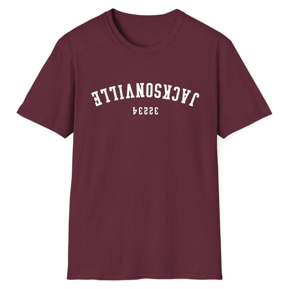 Jacksonville 32234 Arched - Upside Down — Maroon