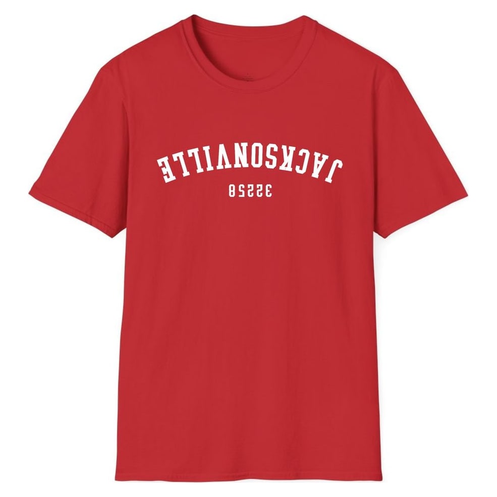 Jacksonville 32258 Arched - Upside Down — Red