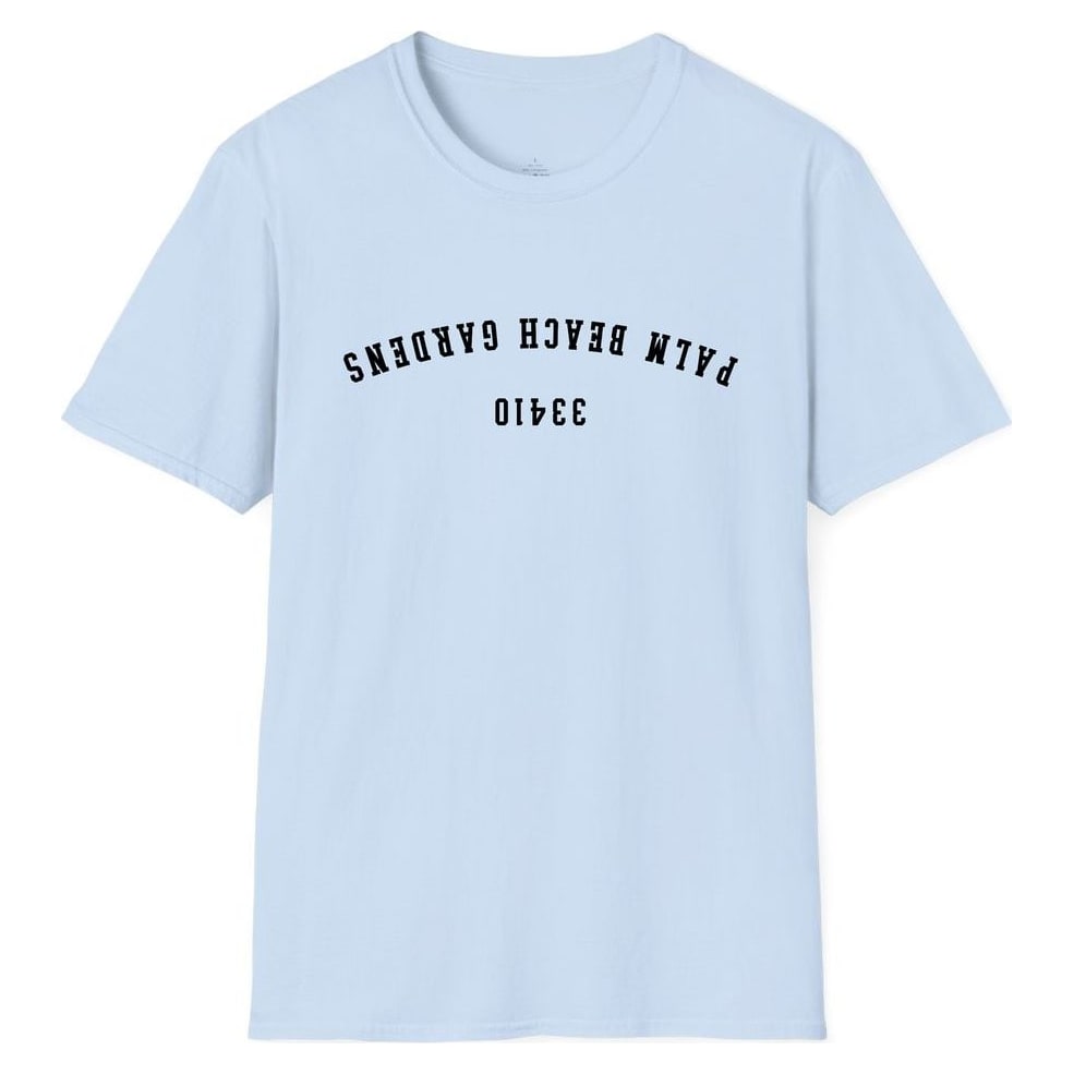 PALM BEACH GARDENS 33410 ARCHED - UPSIDE DOWN — Light Blue