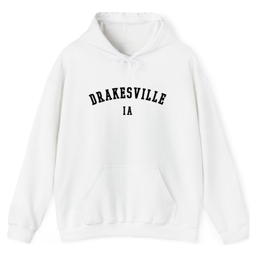 DRAKESVILLE IOWA ARCHED — White