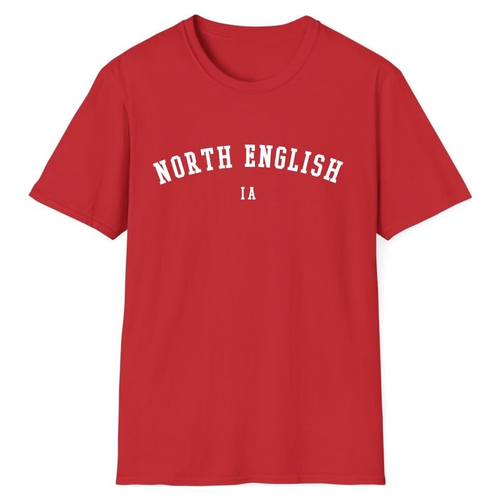 NORTH ENGLISH IOWA ARCHED — Red