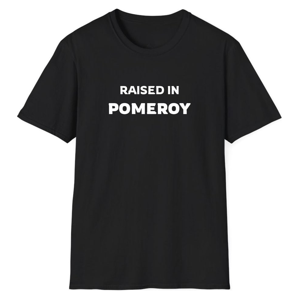 RAISED IN Pomeroy — Unisex Softstyle T-Shirt