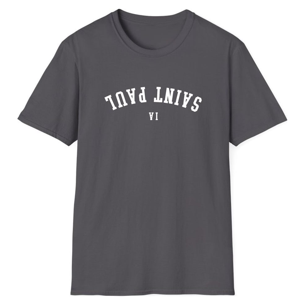 SAINT PAUL IOWA ARCHED - UPSIDE DOWN — Charcoal