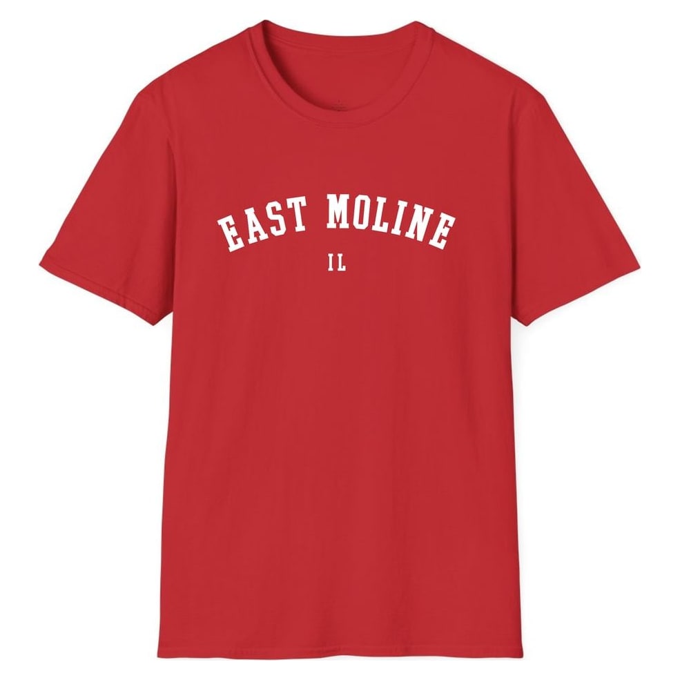 EAST MOLINE ILLINOIS ARCHED — Red