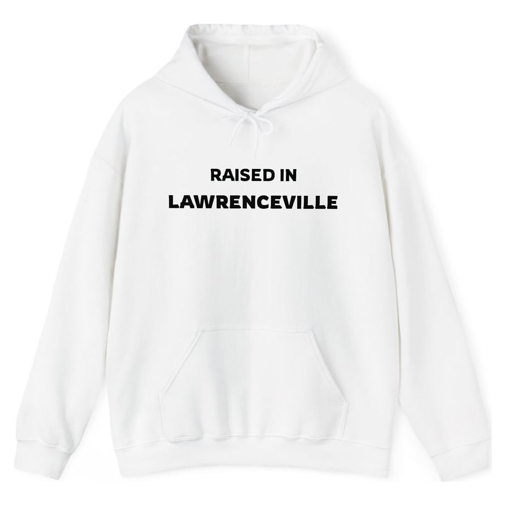 RAISED IN LAWRENCEVILLE — White