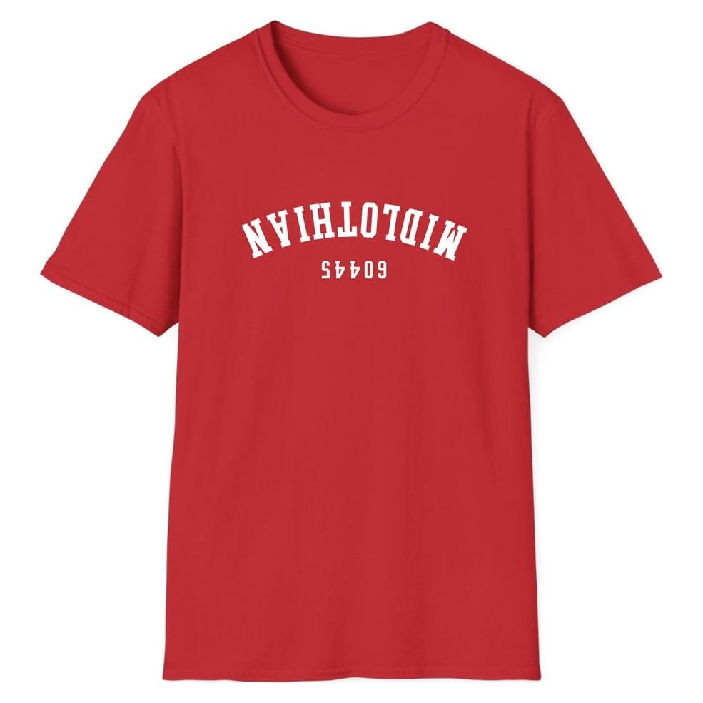 MIDLOTHIAN 60445 ARCHED - UPSIDE DOWN — Red