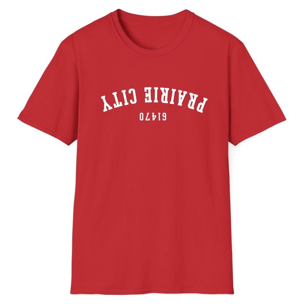 PRAIRIE CITY 61470 ARCHED - UPSIDE DOWN — Red