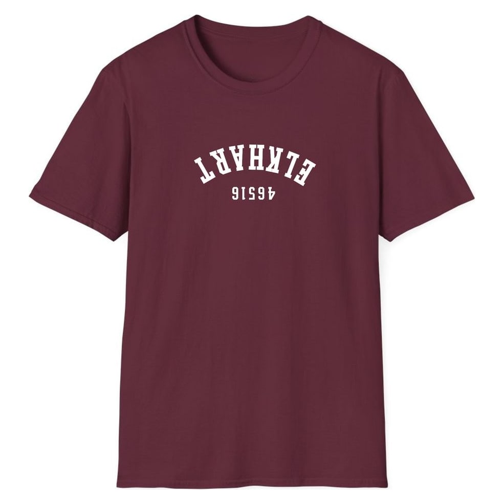 ELKHART 46516 ARCHED - UPSIDE DOWN — Maroon