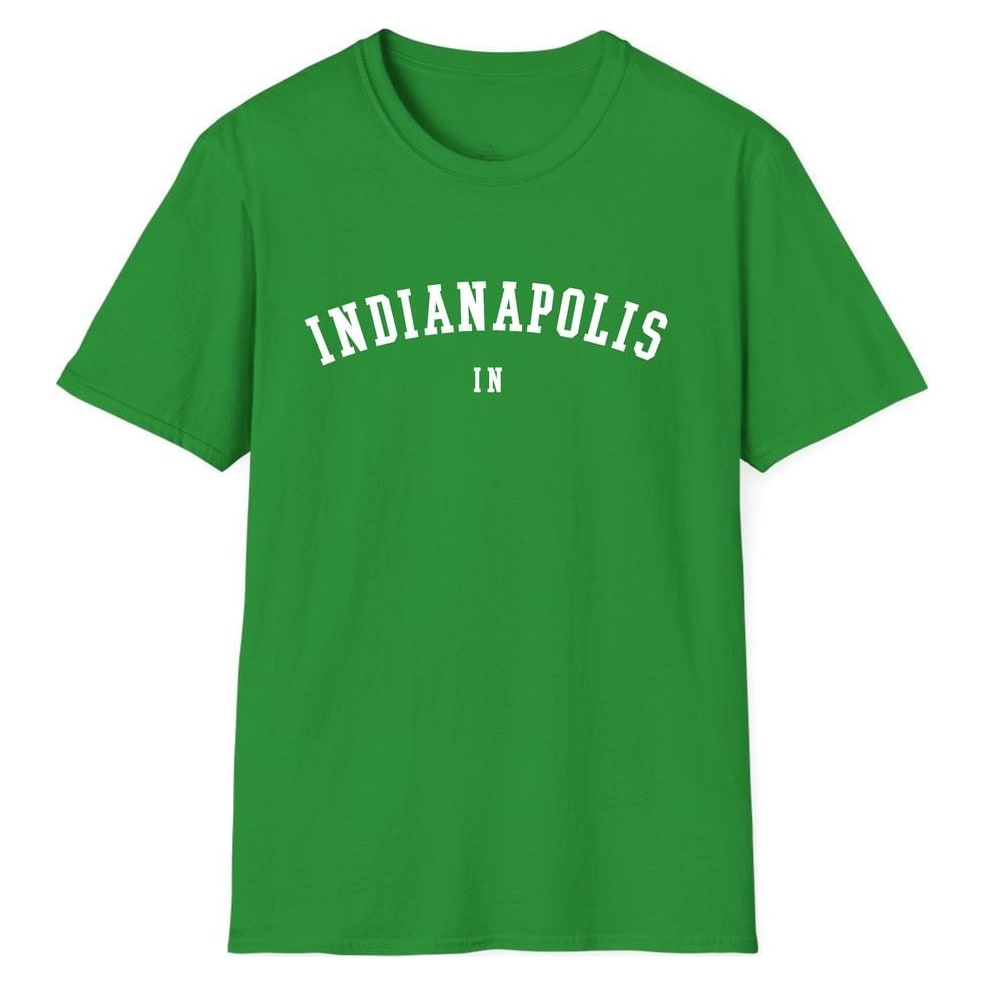 INDIANAPOLIS INDIANA ARCHED — Irish Green
