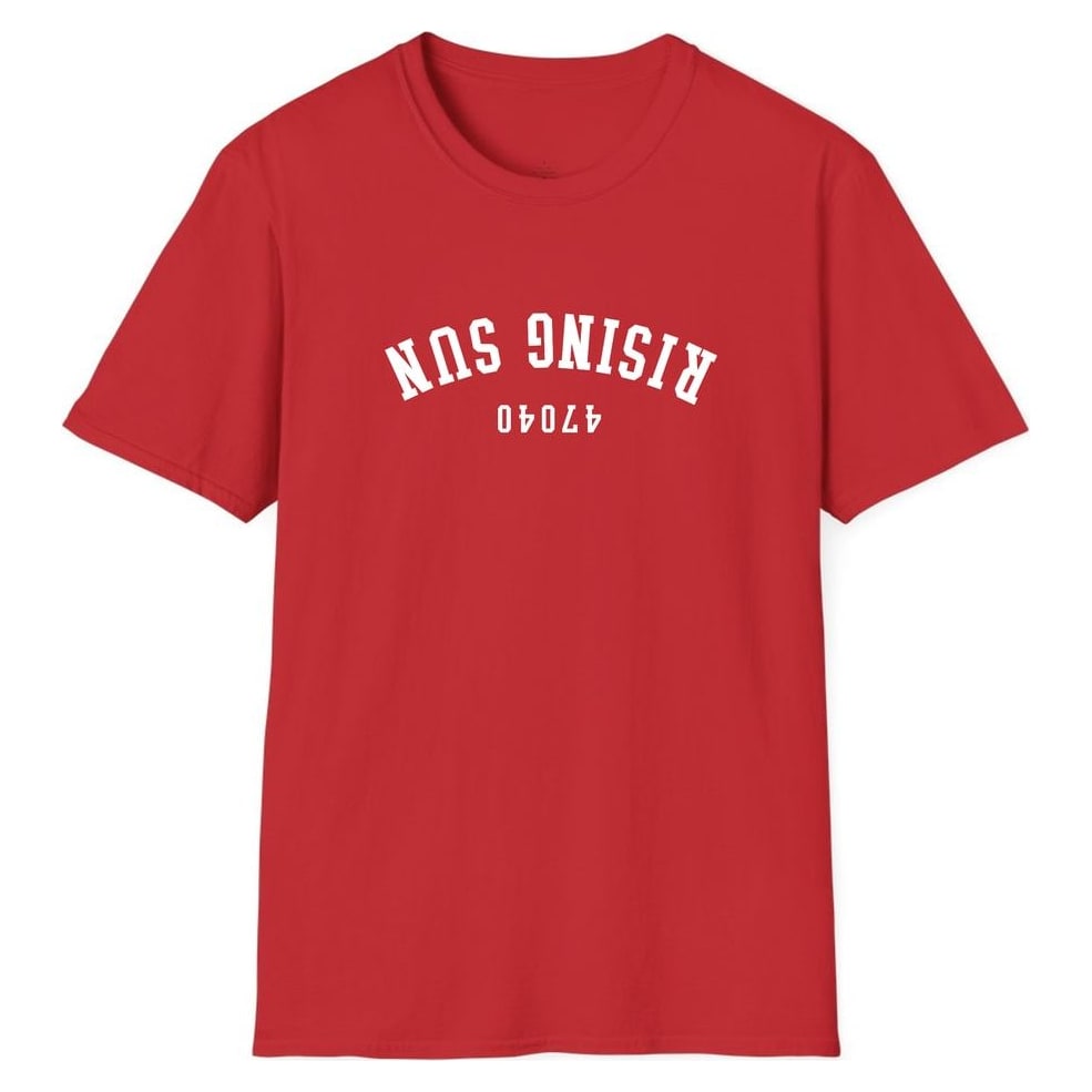 RISING SUN 47040 ARCHED - UPSIDE DOWN — Red