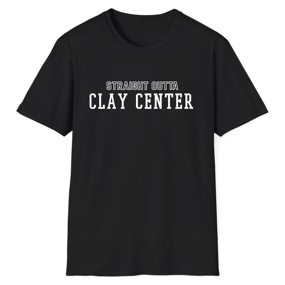 STRAIGHT OUTTA Clay Center — Unisex Softstyle T-Shirt