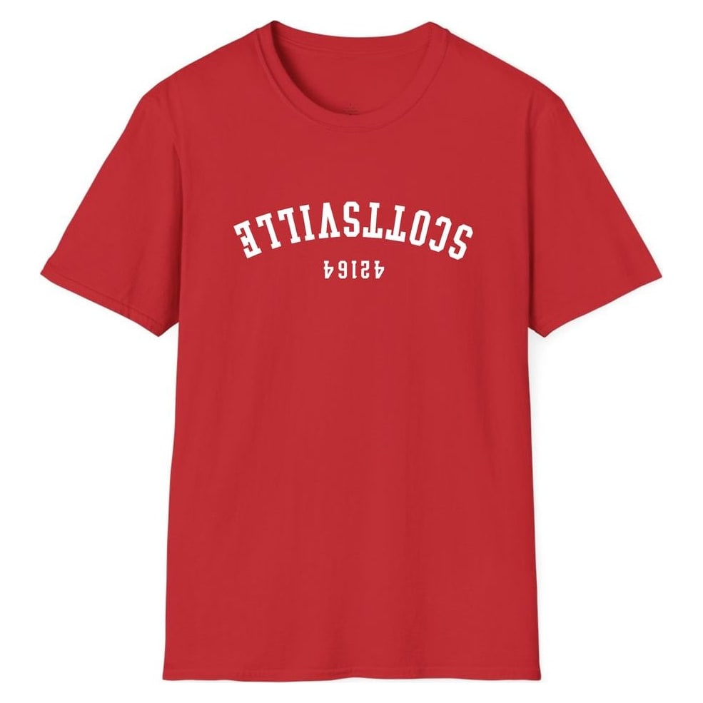 SCOTTSVILLE 42164 ARCHED - UPSIDE DOWN — Red