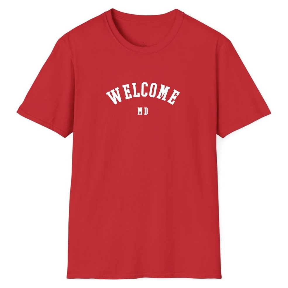 WELCOME MARYLAND ARCHED — Red