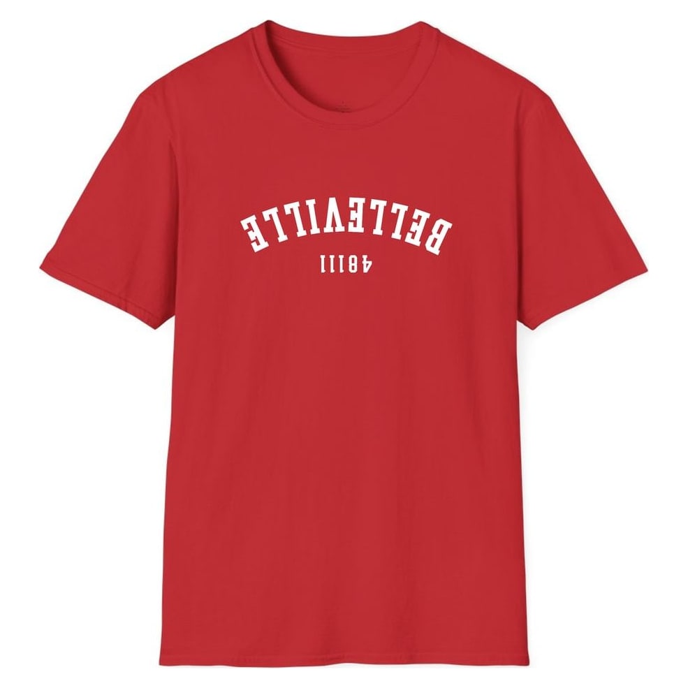 BELLEVILLE 48111 ARCHED - UPSIDE DOWN — Red