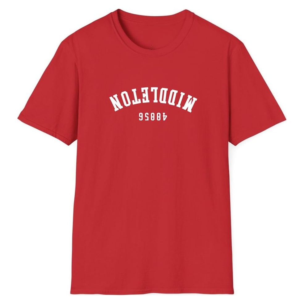 MIDDLETON 48856 ARCHED - UPSIDE DOWN — Red