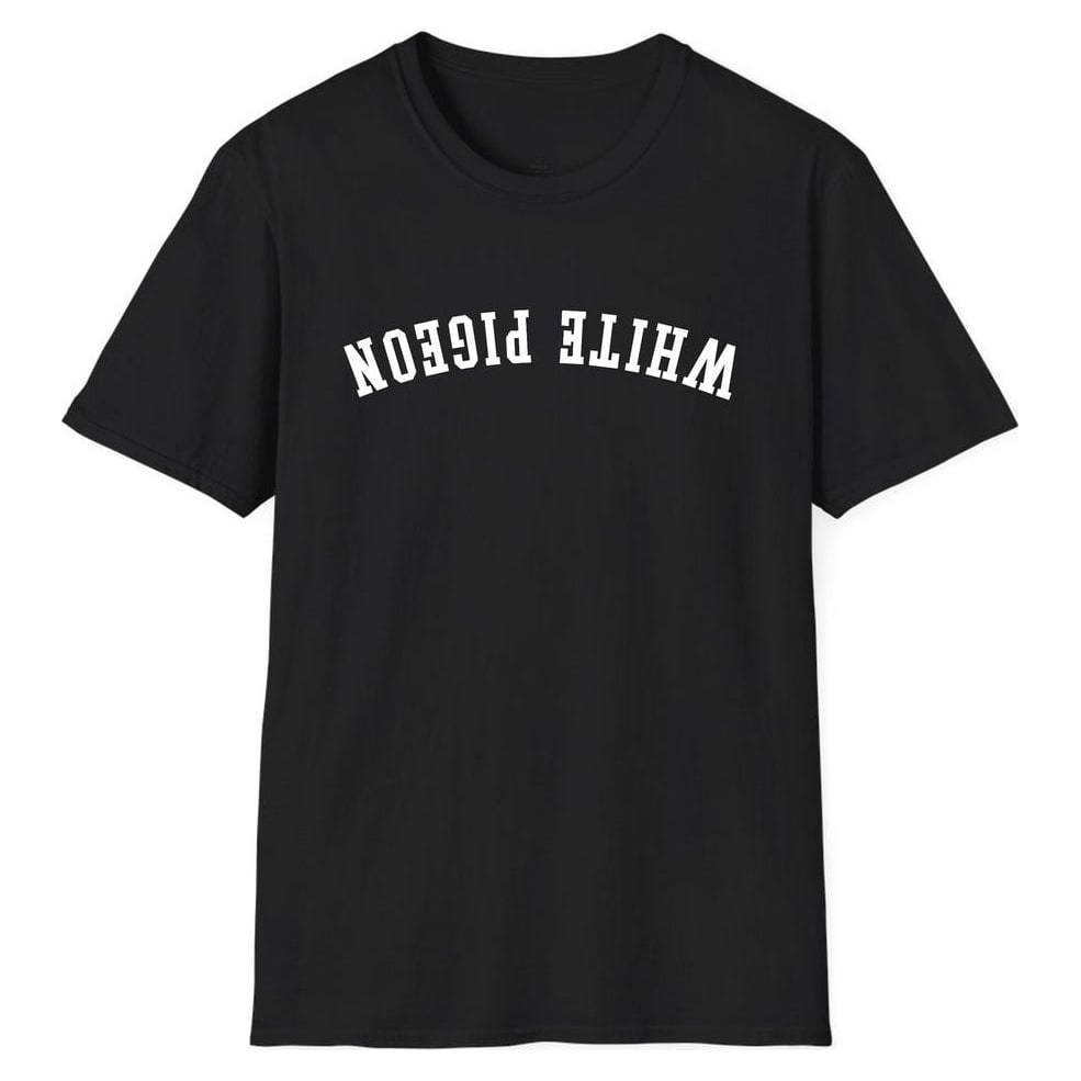 White Pigeon ARCHED - UPSIDE DOWN — Black