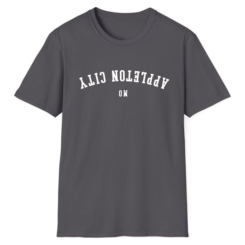 APPLETON CITY MISSOURI ARCHED - UPSIDE DOWN — Charcoal