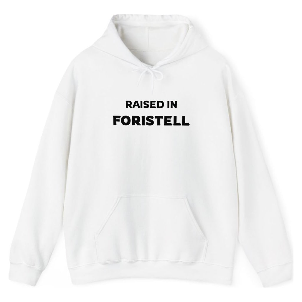 RAISED IN FORISTELL — White