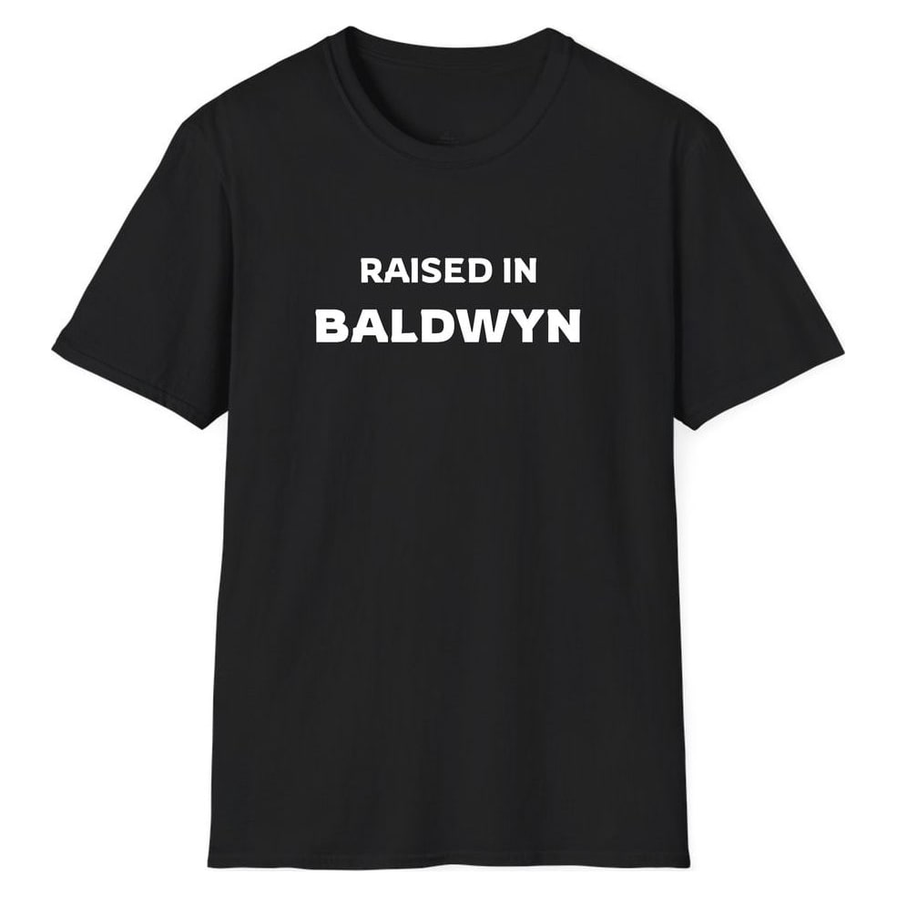 RAISED IN Baldwyn — Unisex Softstyle T-Shirt