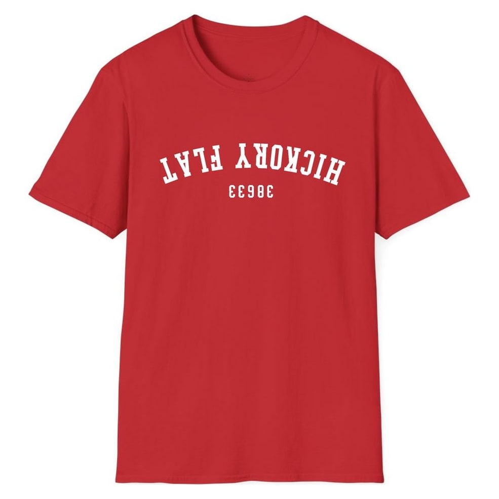 HICKORY FLAT 38633 ARCHED - UPSIDE DOWN — Red