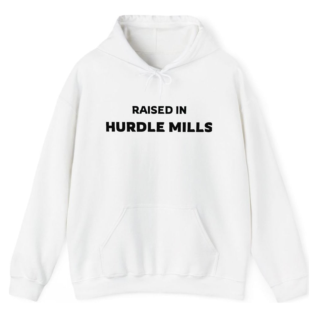 RAISED IN HURDLE MILLS — White