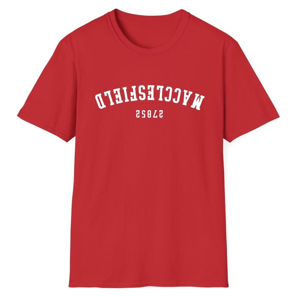 MACCLESFIELD 27852 ARCHED - UPSIDE DOWN — Red