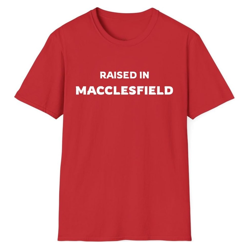 RAISED IN MACCLESFIELD — Red