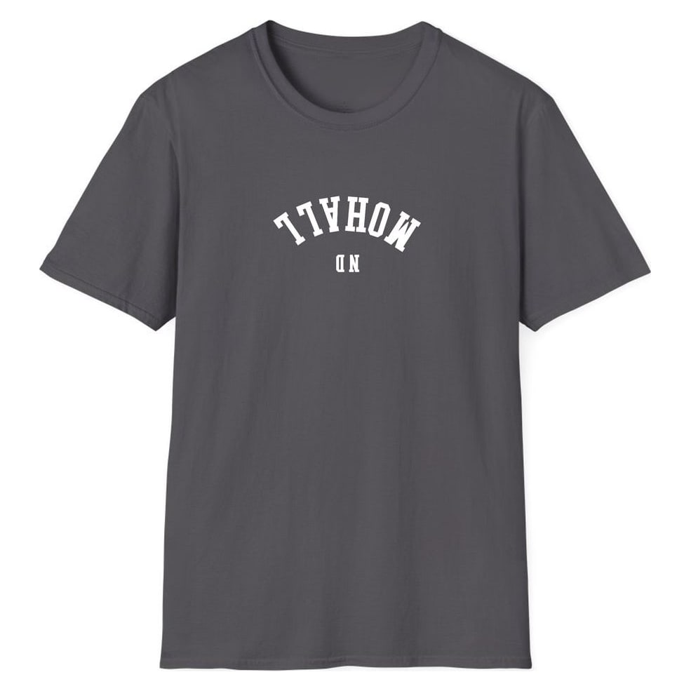 MOHALL NORTH DAKOTA ARCHED - UPSIDE DOWN — Charcoal