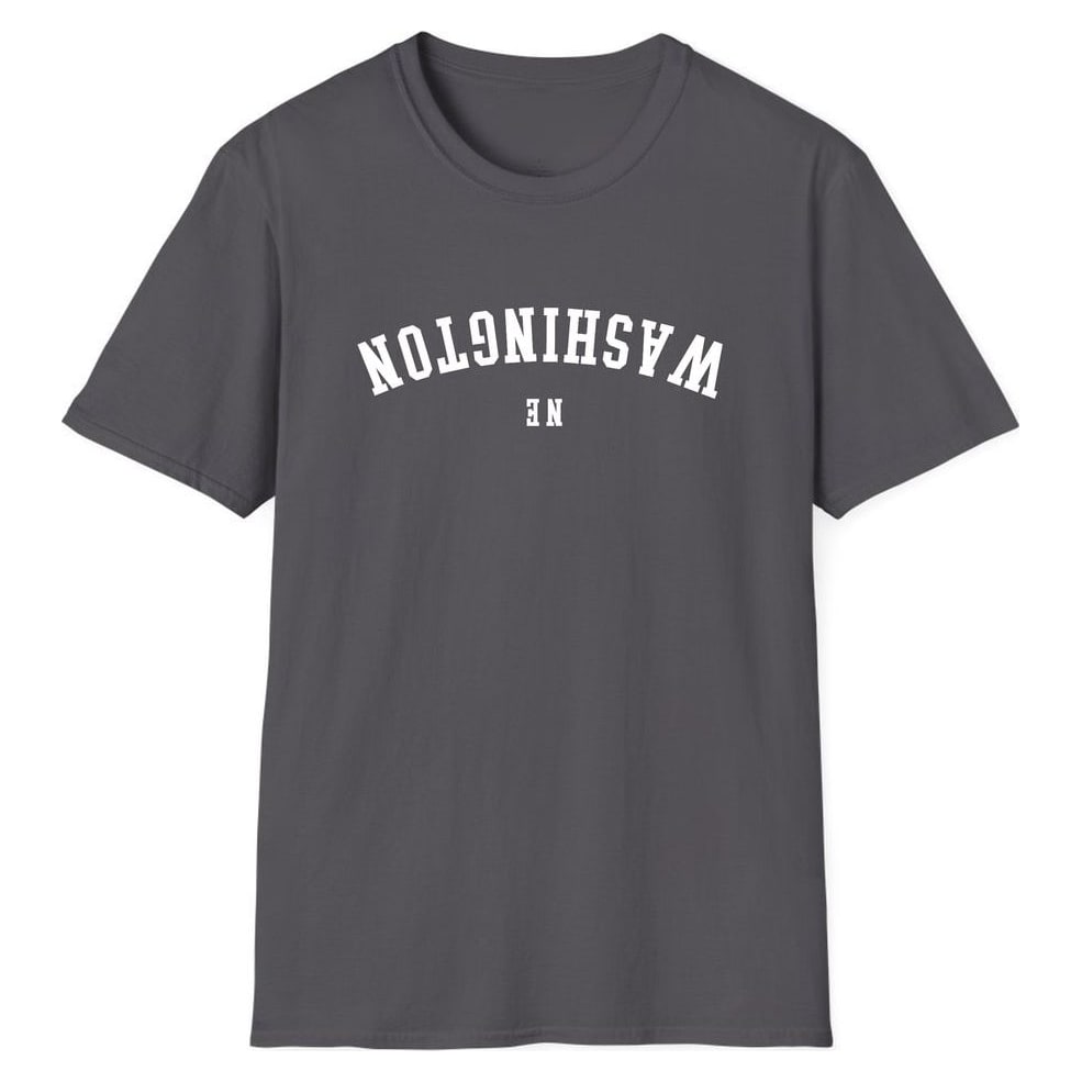 WASHINGTON NEBRASKA ARCHED - UPSIDE DOWN — Charcoal
