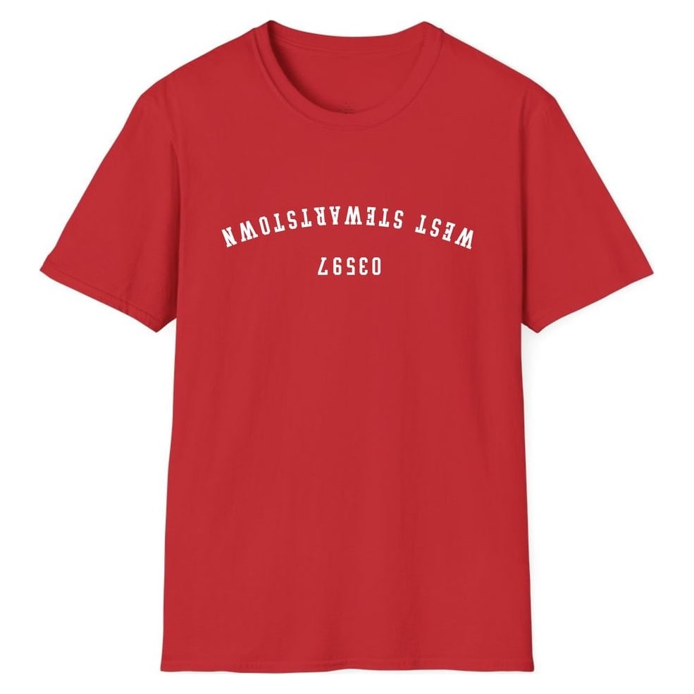 WEST STEWARTSTOWN 03597 ARCHED - UPSIDE DOWN — Red