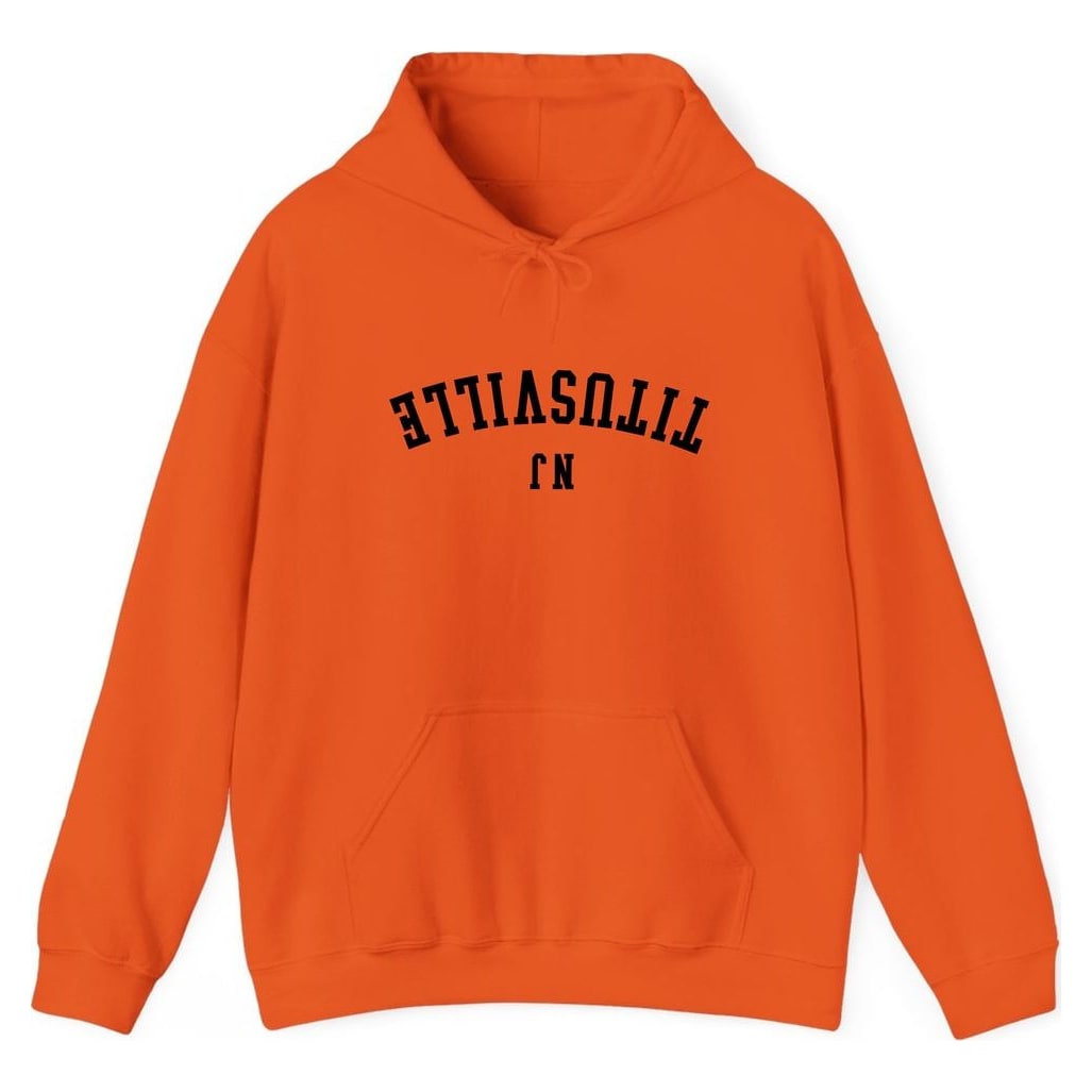 TITUSVILLE NEW JERSEY ARCHED - UPSIDE DOWN — Orange