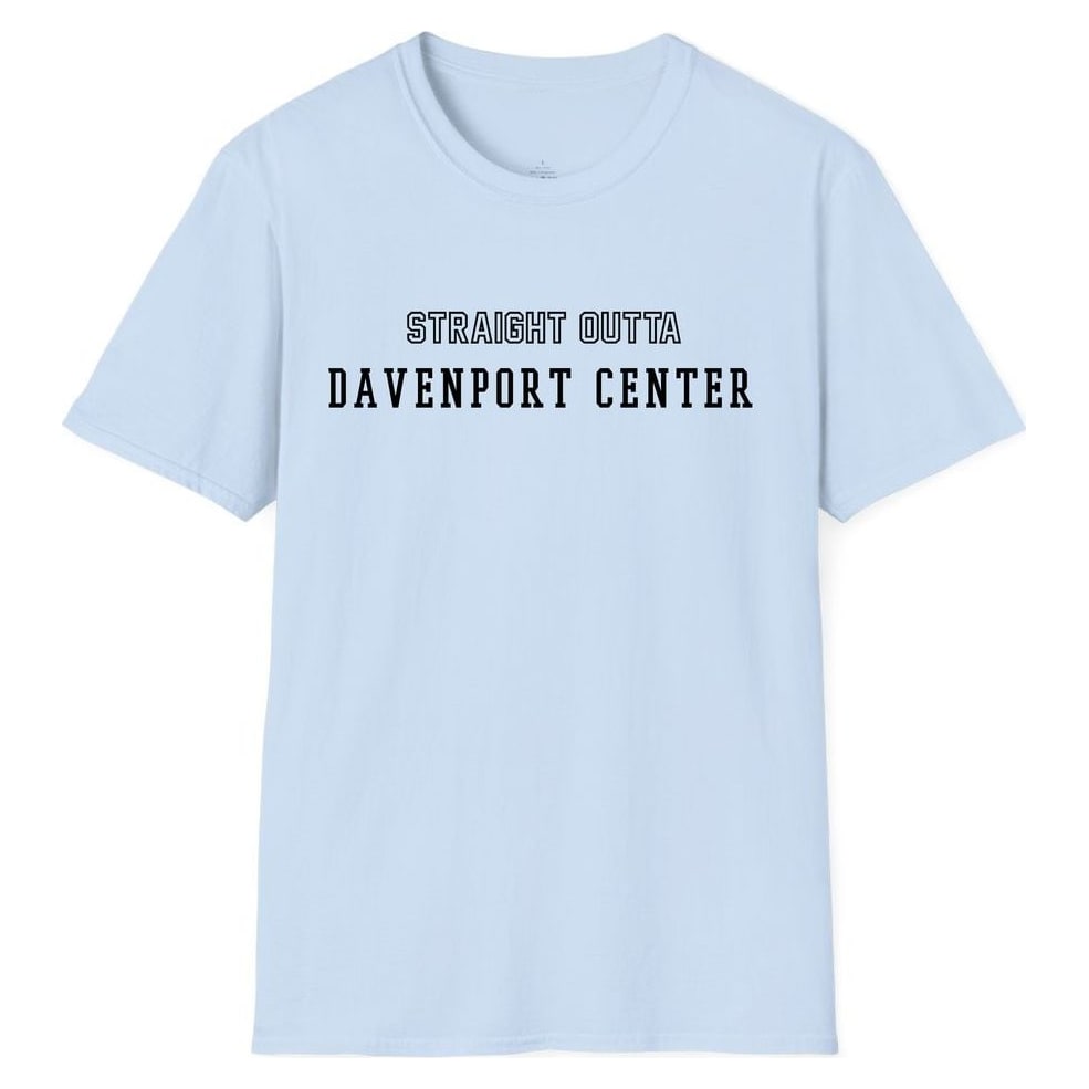 STRAIGHT OUTTA DAVENPORT CENTER — Light Blue