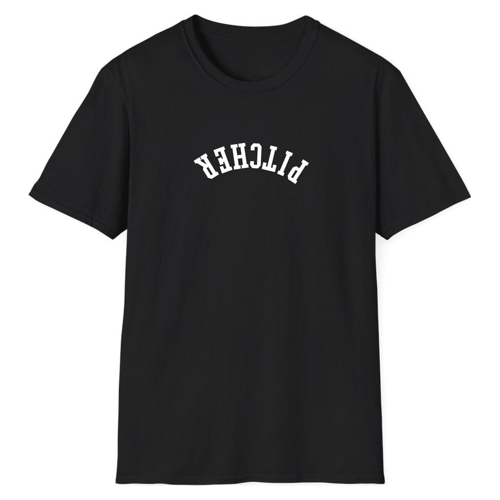 Pitcher ARCHED - UPSIDE DOWN — Unisex Softstyle T-Shirt