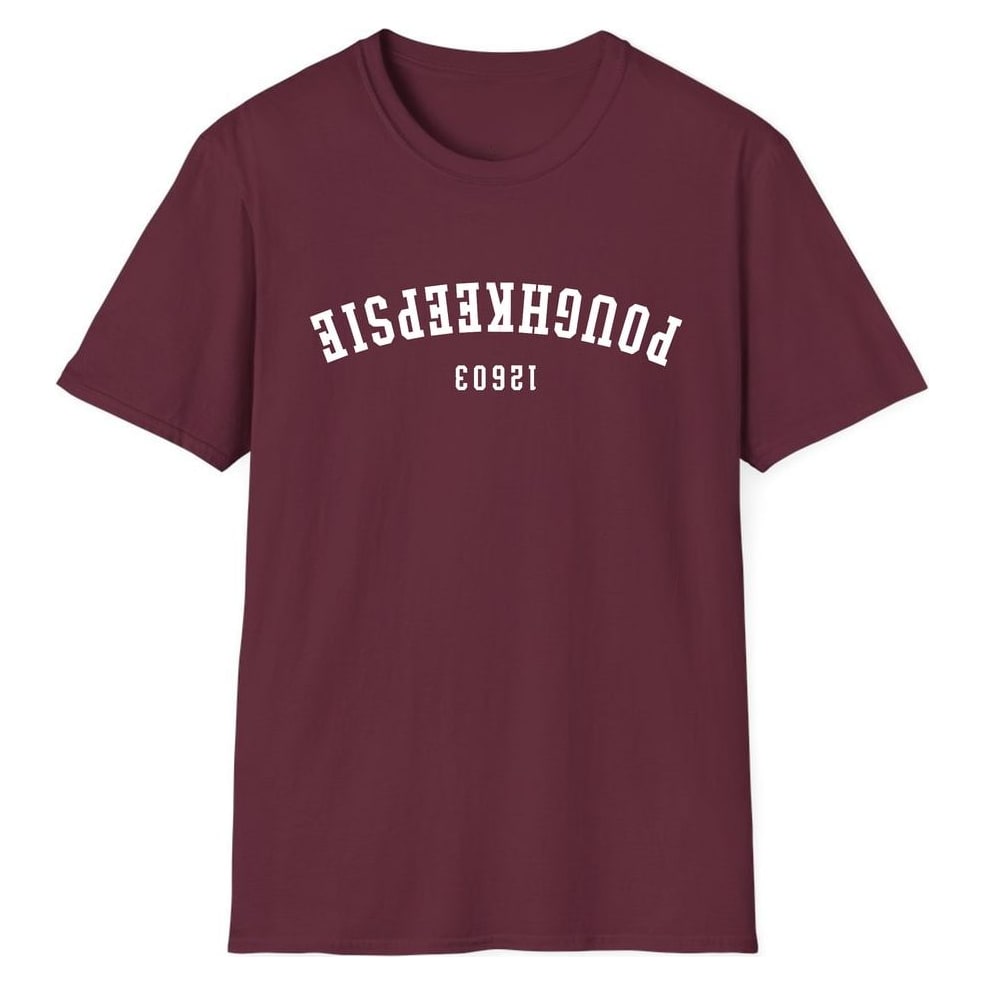 POUGHKEEPSIE 12603 ARCHED - UPSIDE DOWN — Maroon