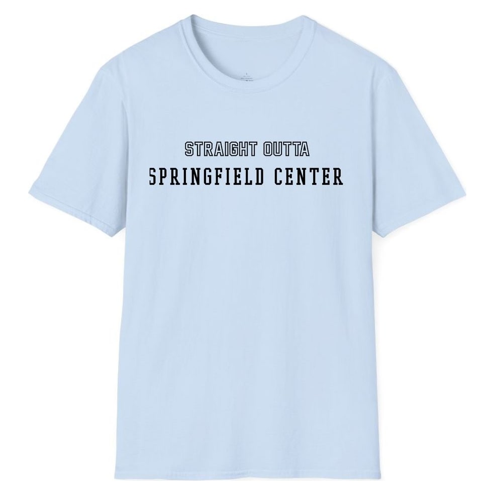 STRAIGHT OUTTA SPRINGFIELD CENTER — Light Blue