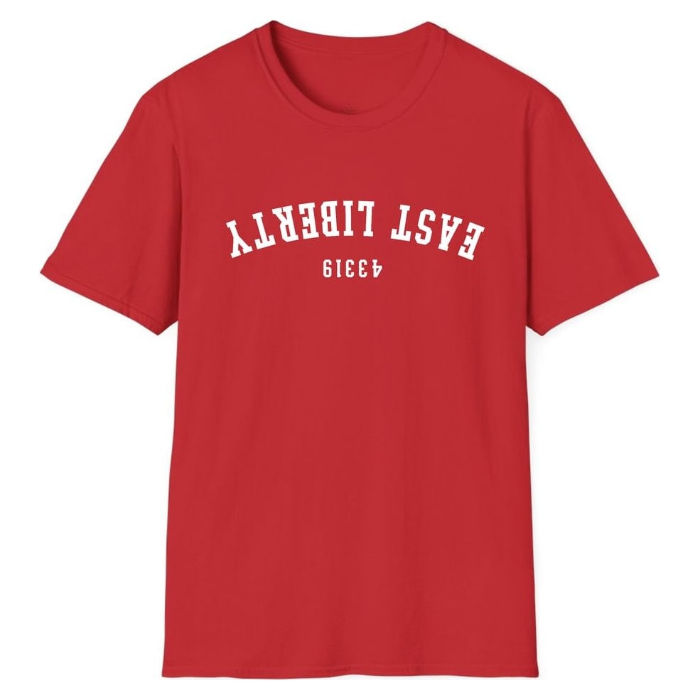 EAST LIBERTY 43319 ARCHED - UPSIDE DOWN — Red