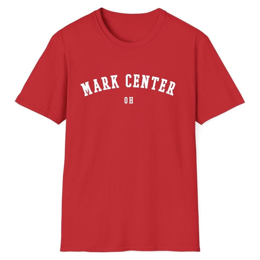 MARK CENTER OHIO ARCHED — Red