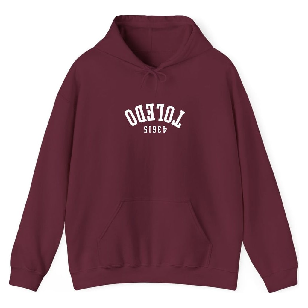 Toledo 43615 Arched - Upside Down — Maroon